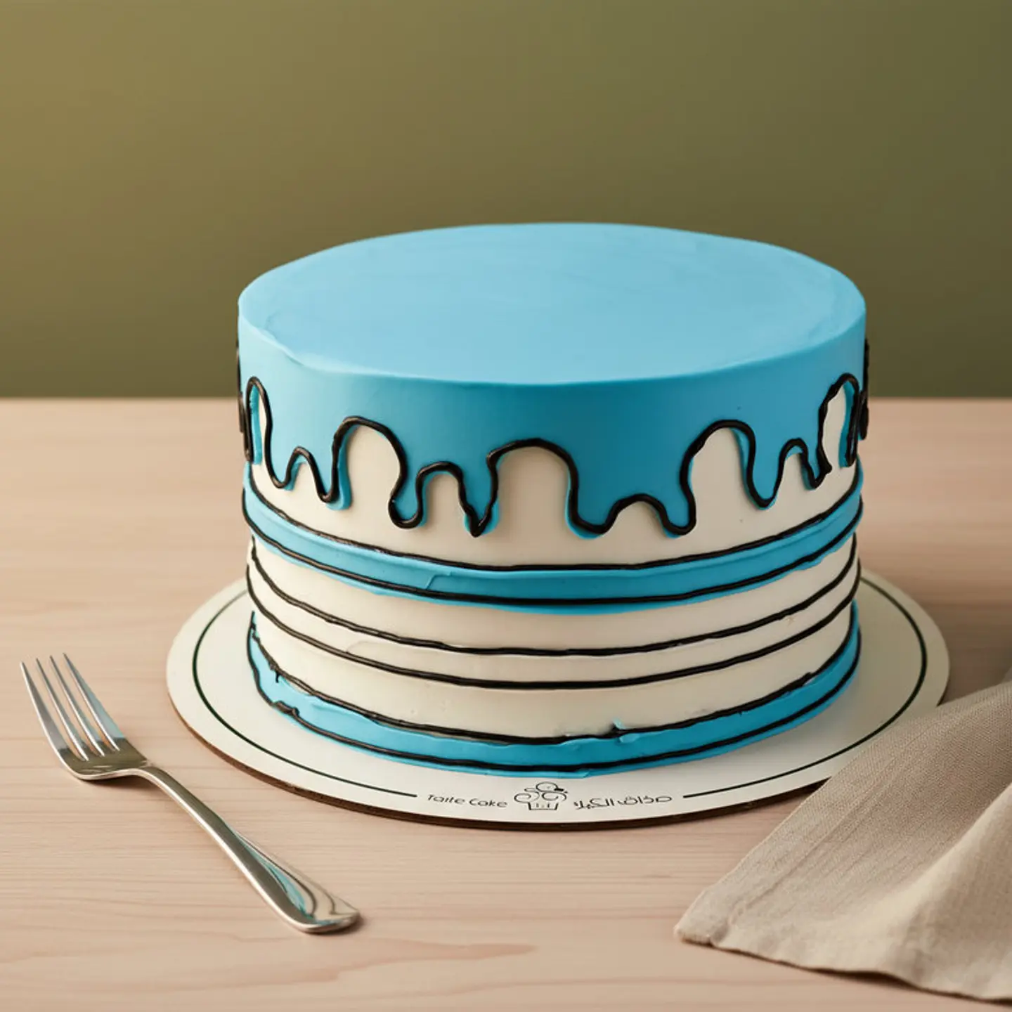Sky Blue Comic Cake
