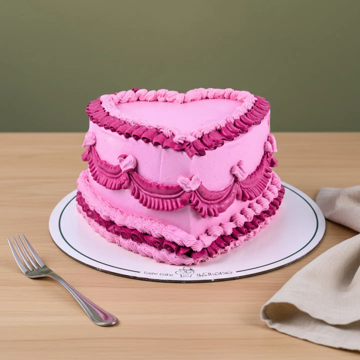 Pink Heart Victoria Cake