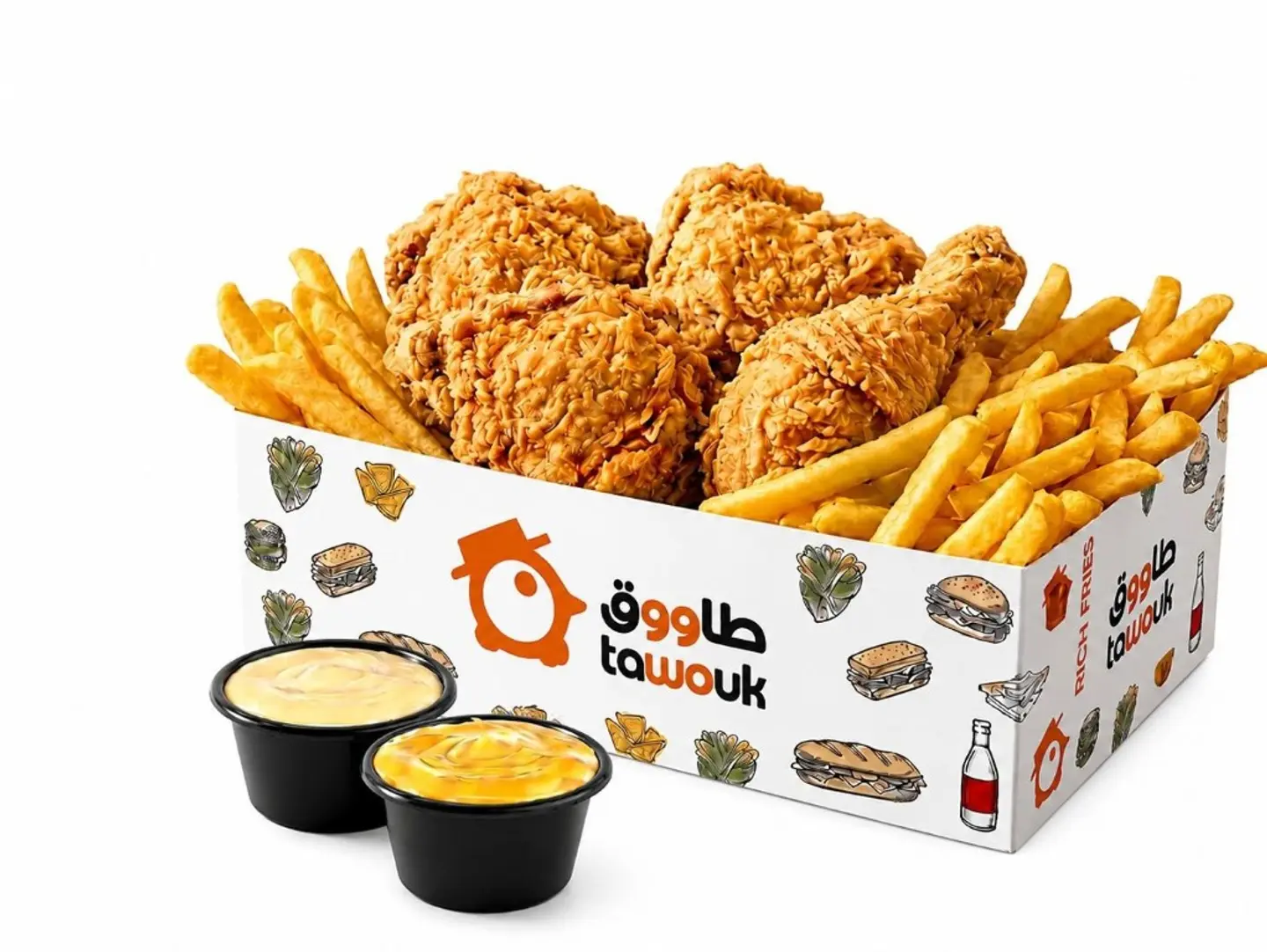 طاووق مقلي مدخن