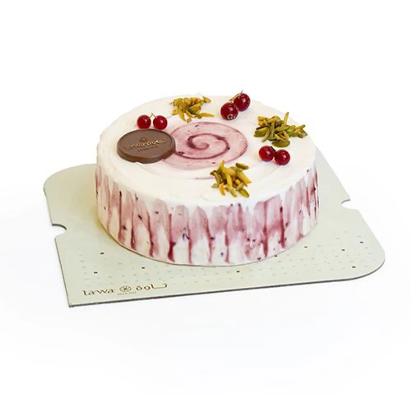 Small Pistachio Raspberry Cake