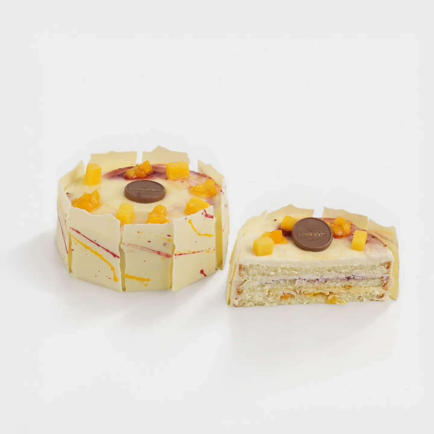 Small Mango Raspberry Cake