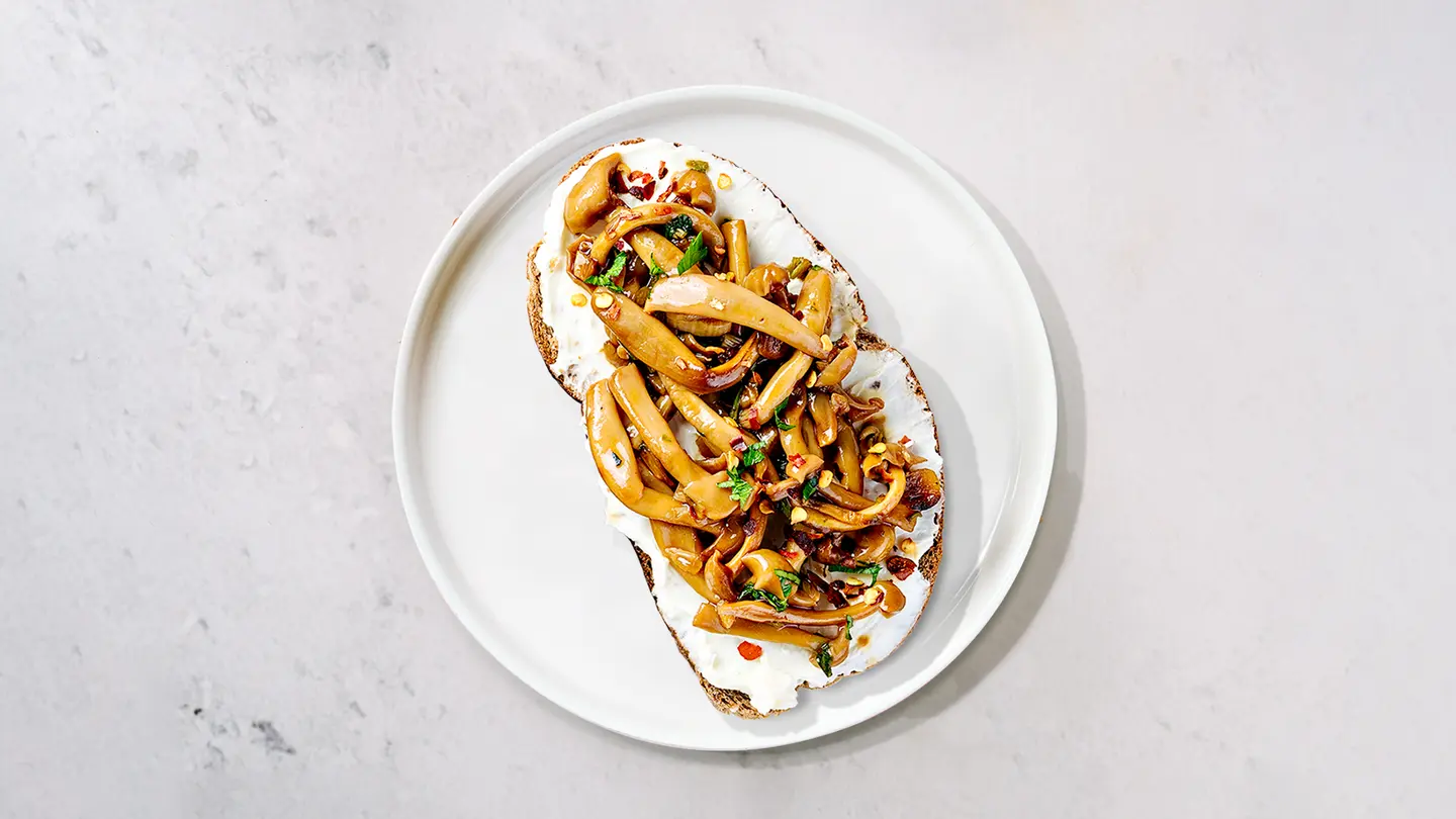 Mushroom & Cream Cheese Toast