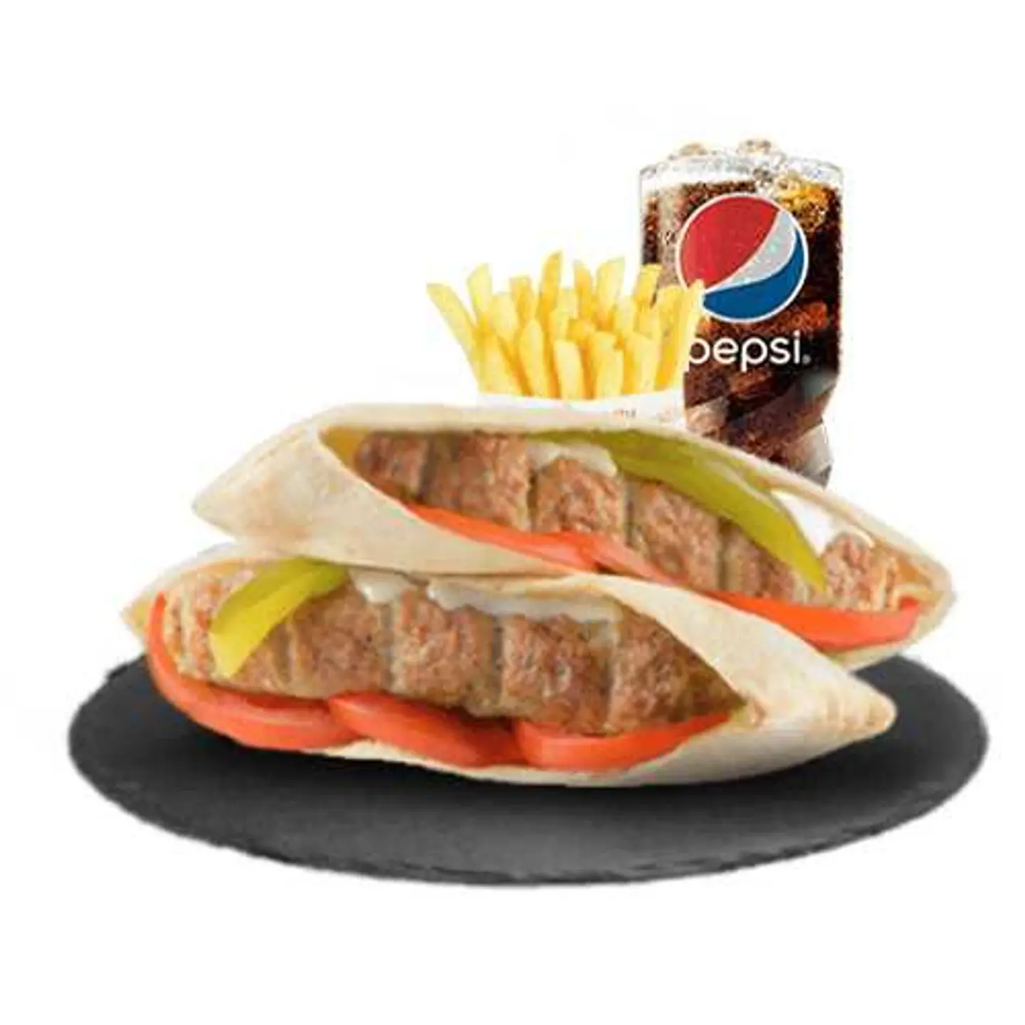 Kabab Sandwich Meal.