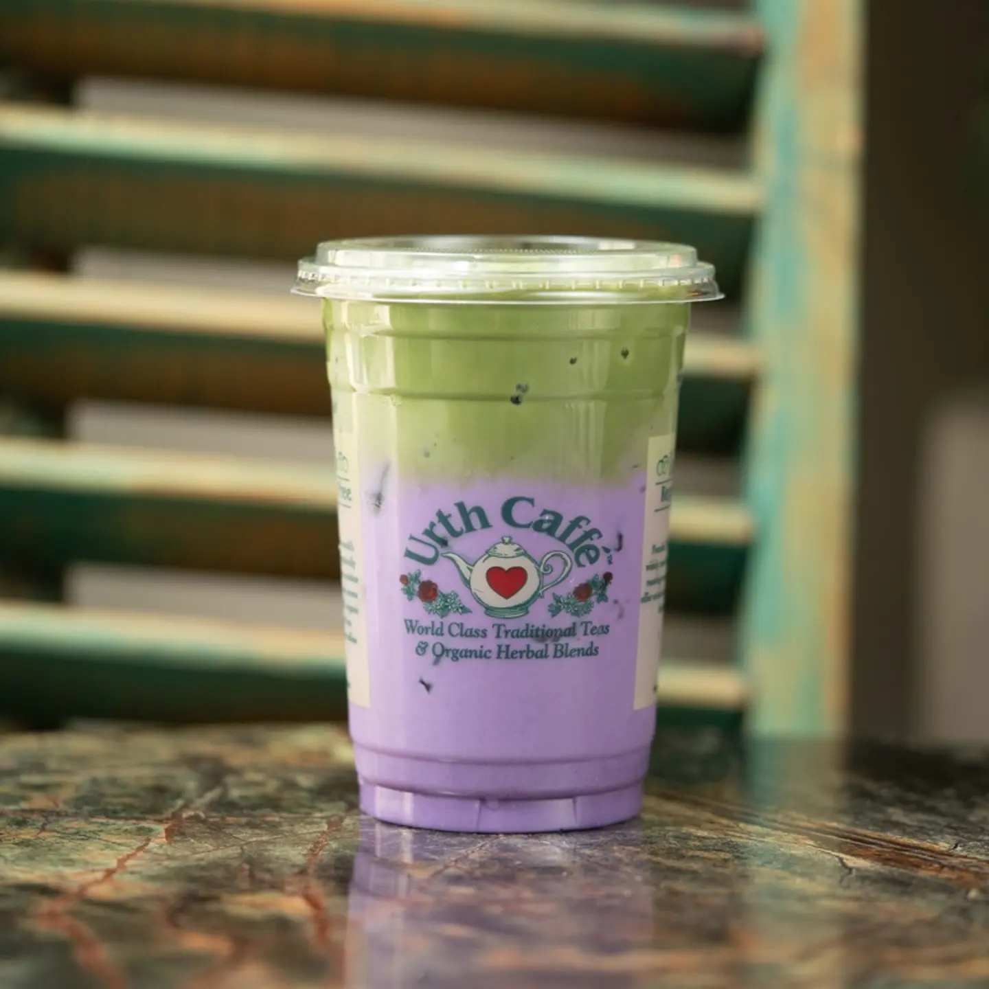 Ube Matcha Latte On Ice