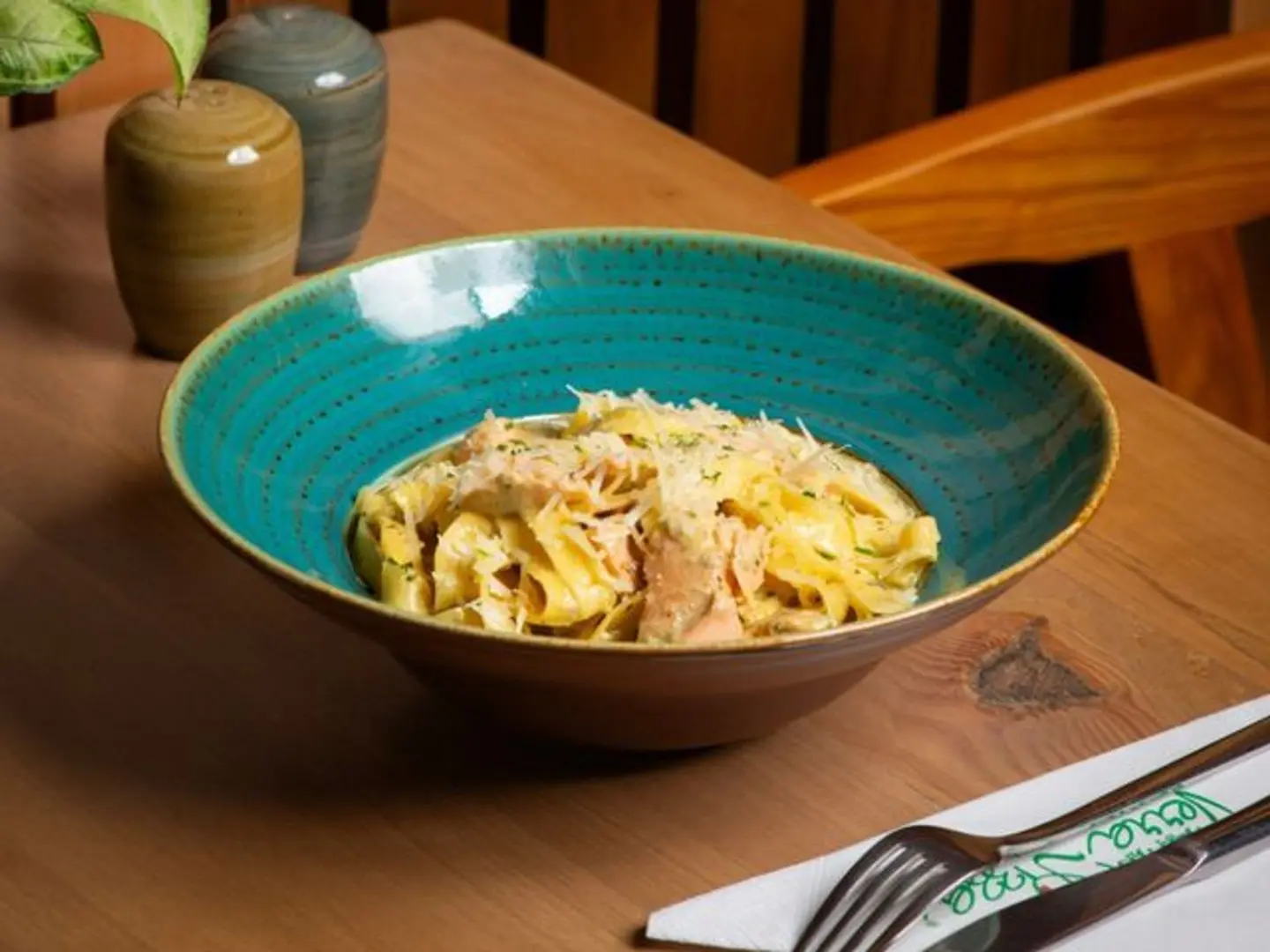 Fresh Salmon Fettuccine