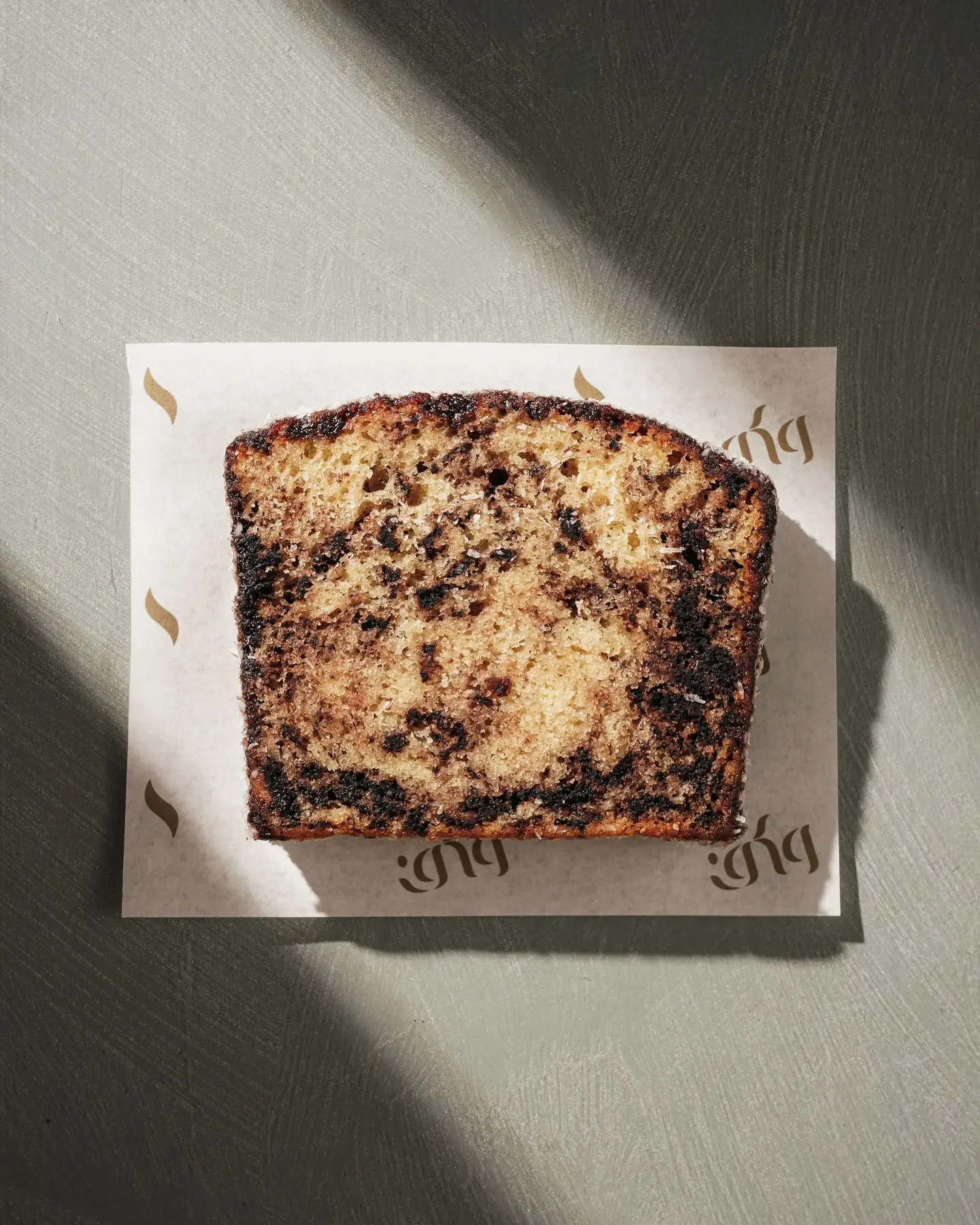Lamington Marble Loaf Cake