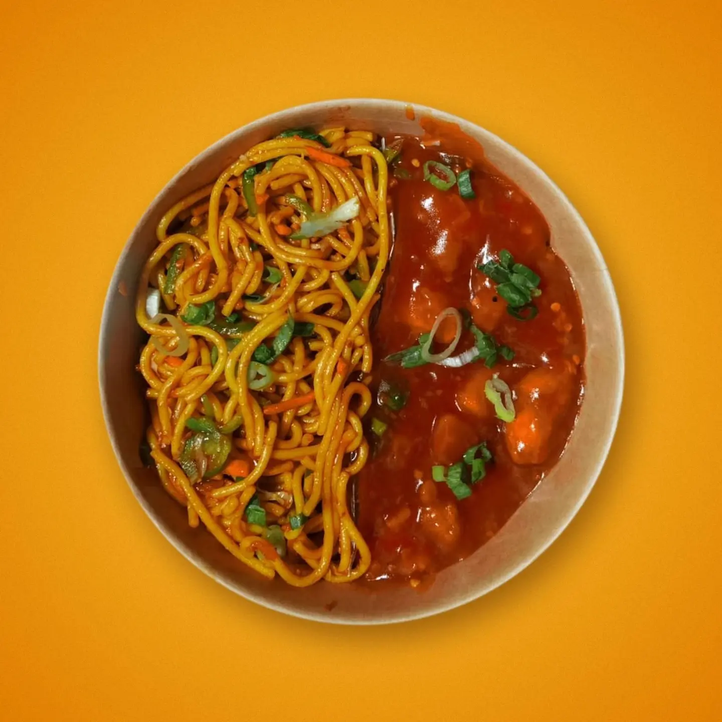 Manchurian Chicken Noodle Bowl