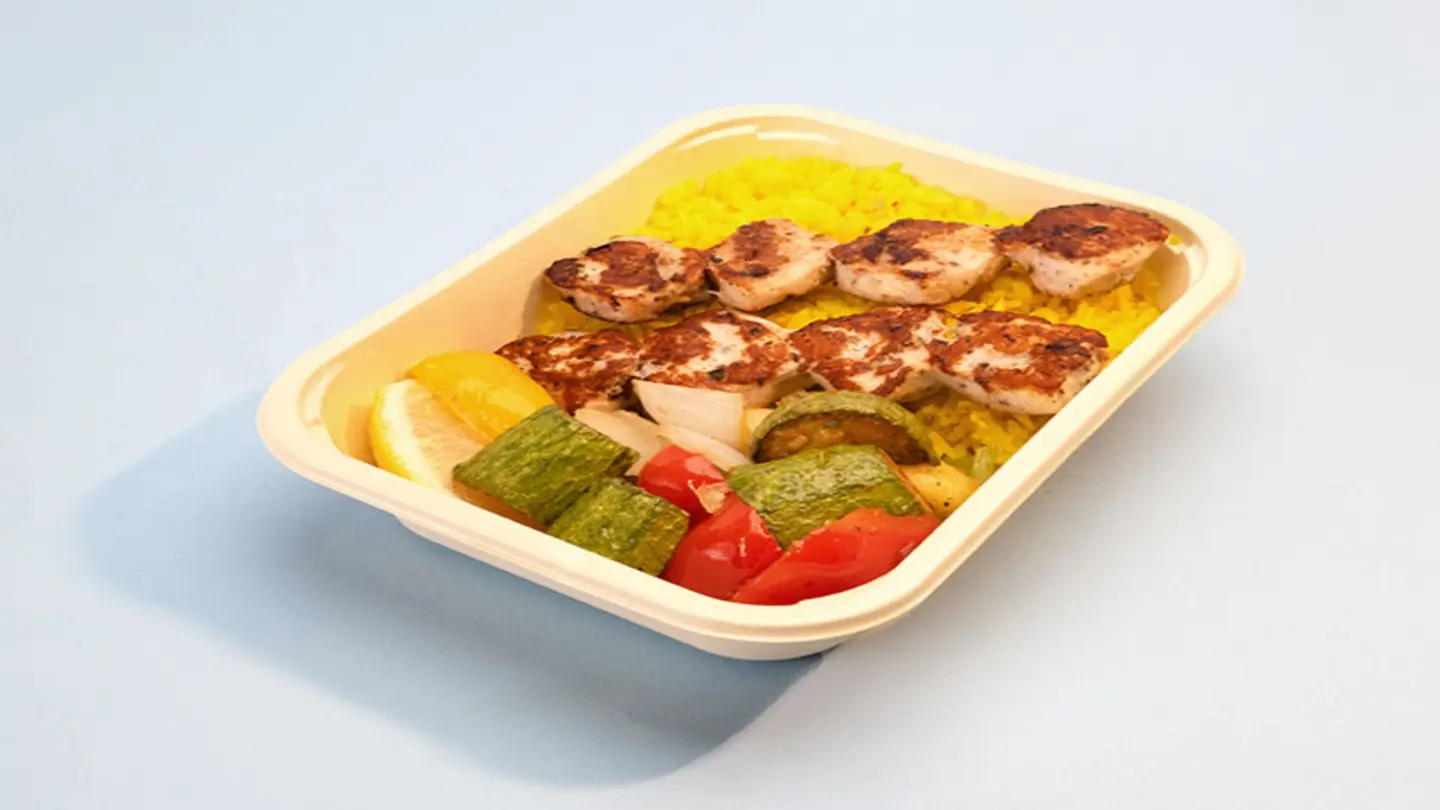 Shish Tawook With Rice Vegetable