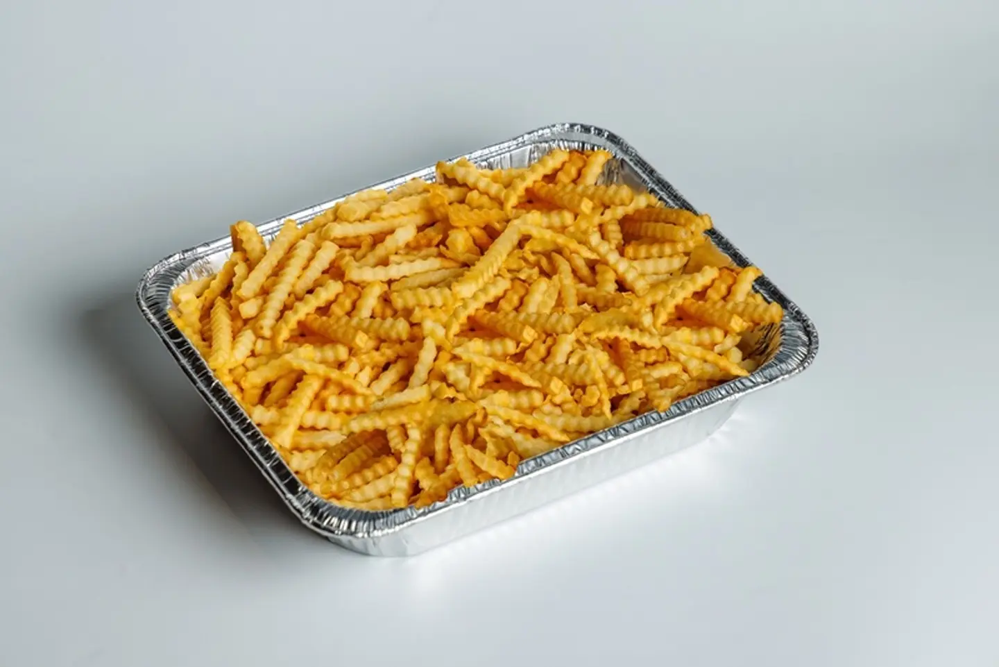 Pan Of Crinkle Cut Fries