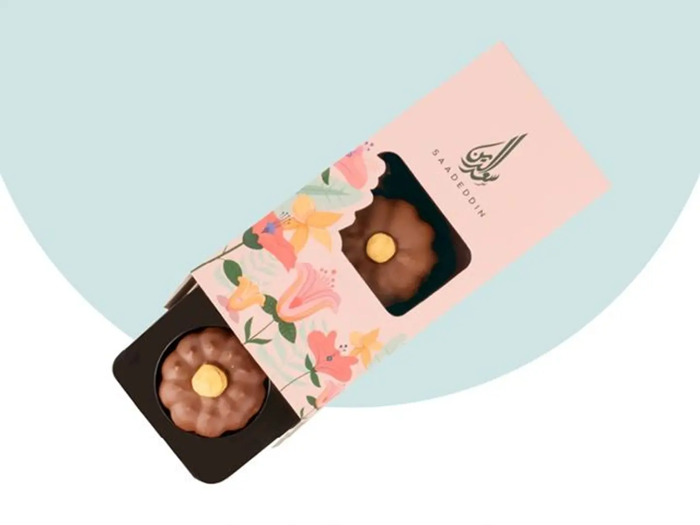 Mini Chocolate Flower Petit Four Box