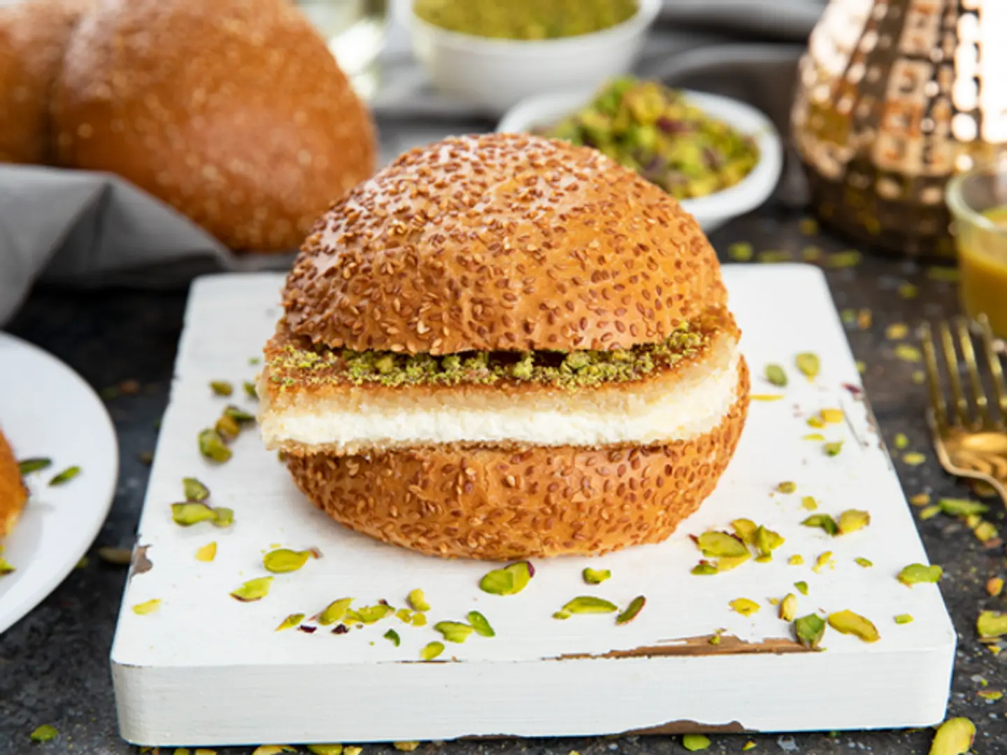 Soft Creamy Konafa Cake