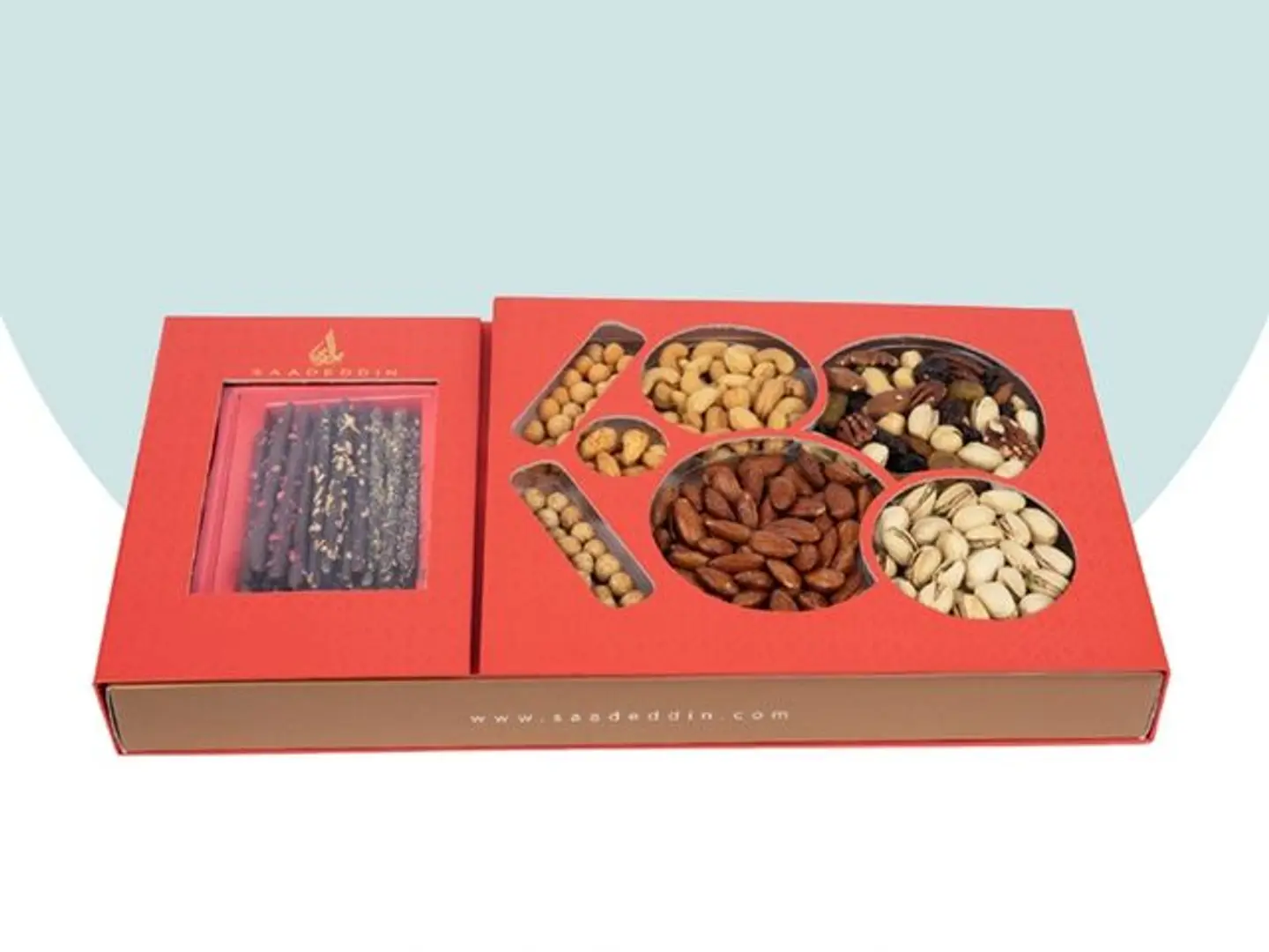 Mixed Nuts & Chocolate Sticks Box