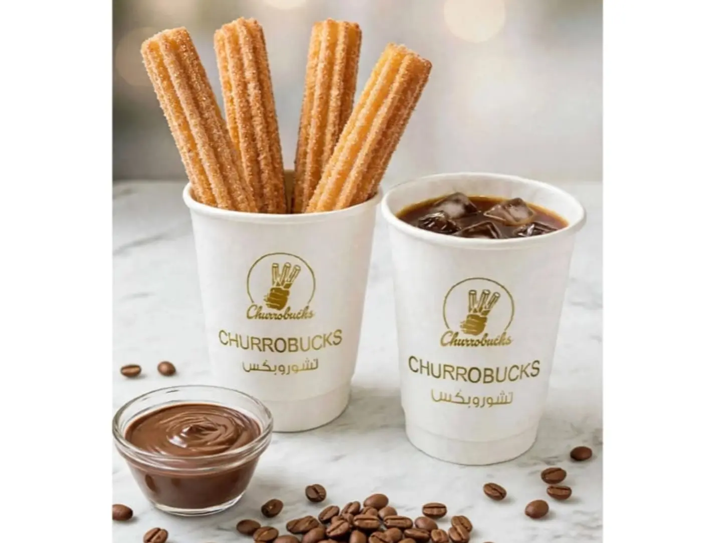 Churros With A Cup Of Coffee