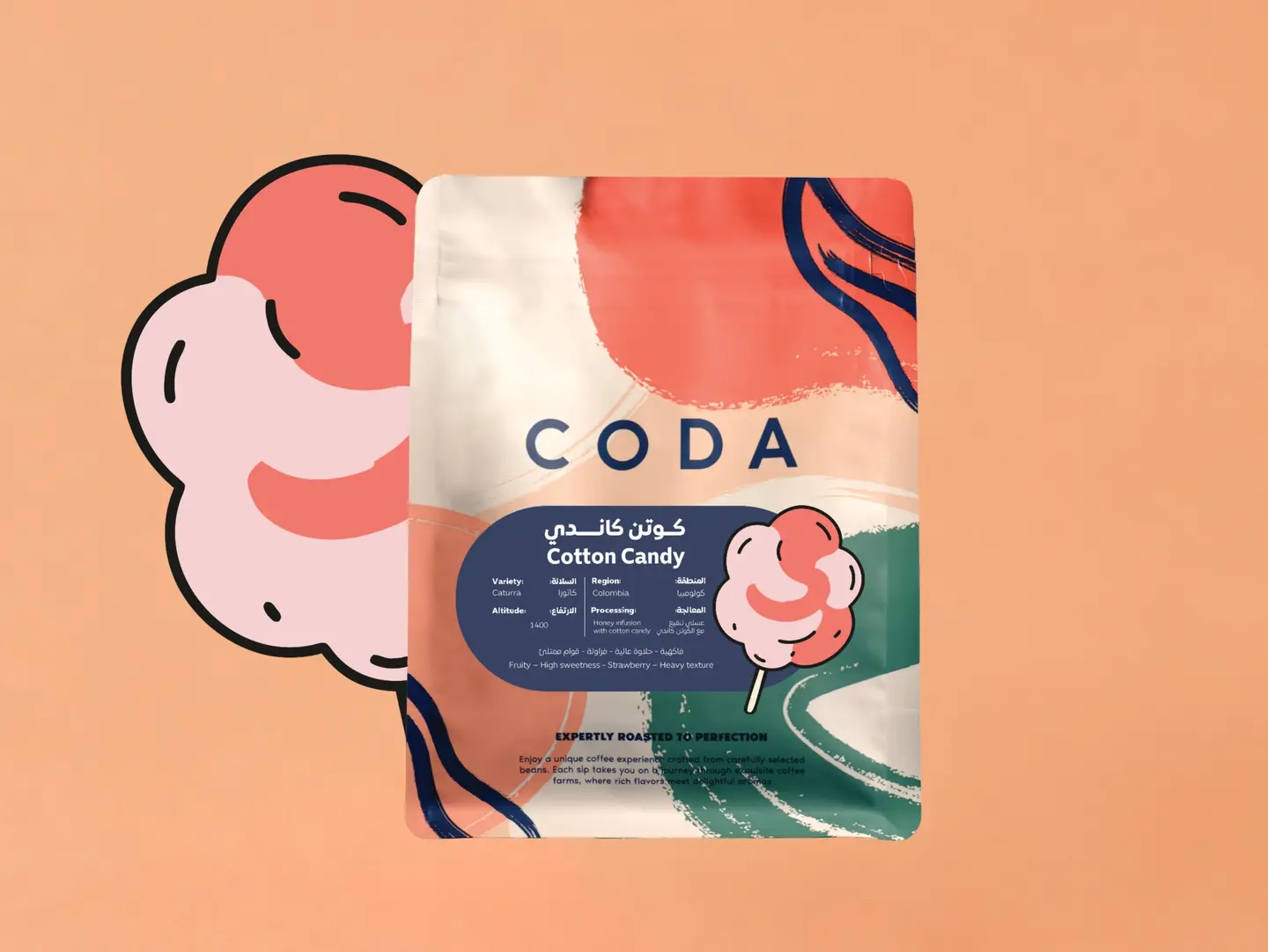 Coffee Beans Colombia Cotton Candy Roasted 250 G