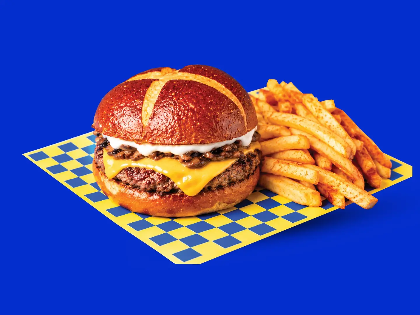 Single Truffle Burger With Fries