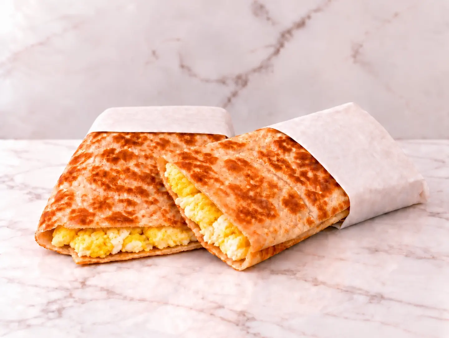 Chapati With Egg And Liquid Cheese