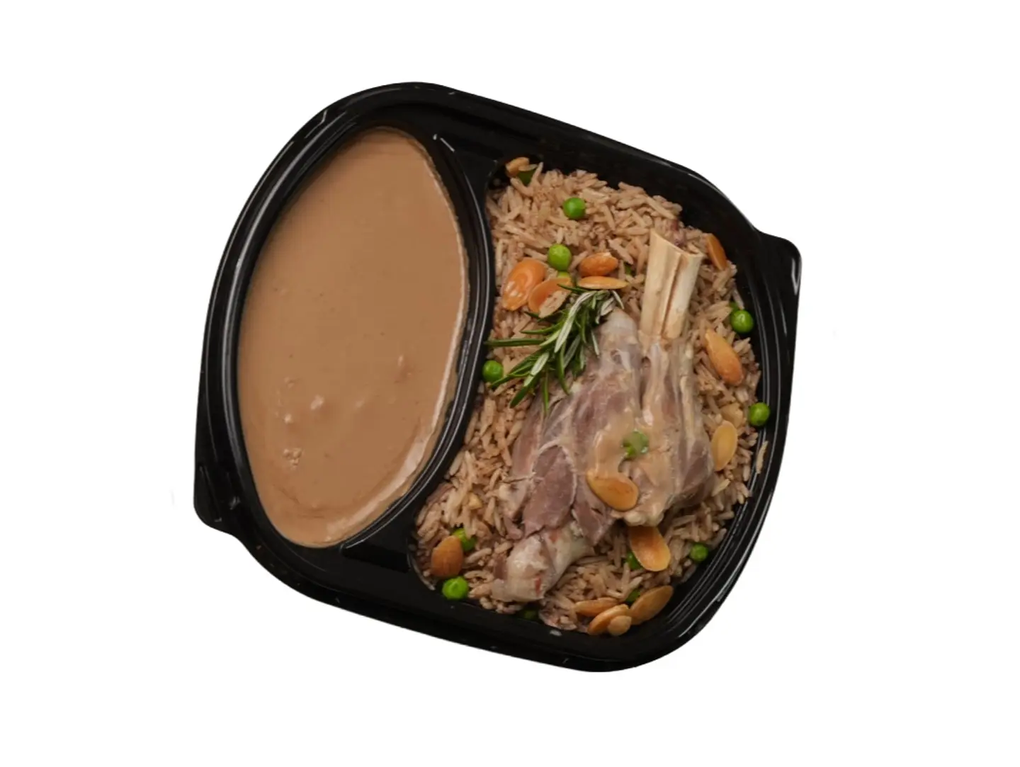 Lamb Meat With Rice And Sauce