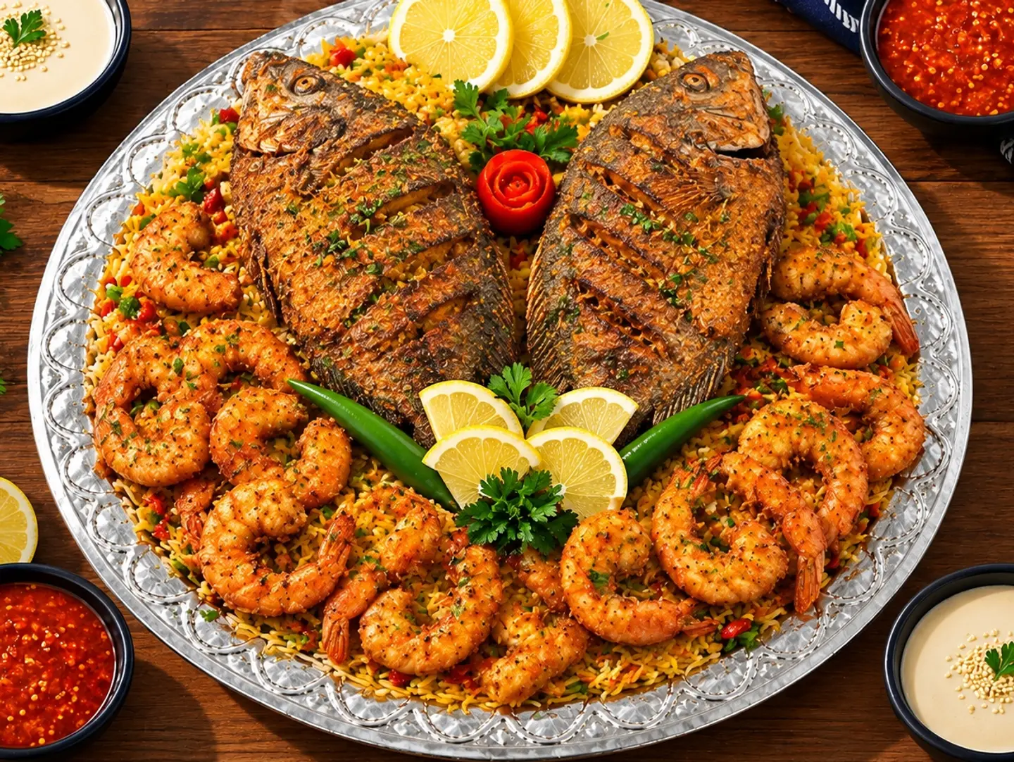 Meal For Two Tilapia And Shrimp