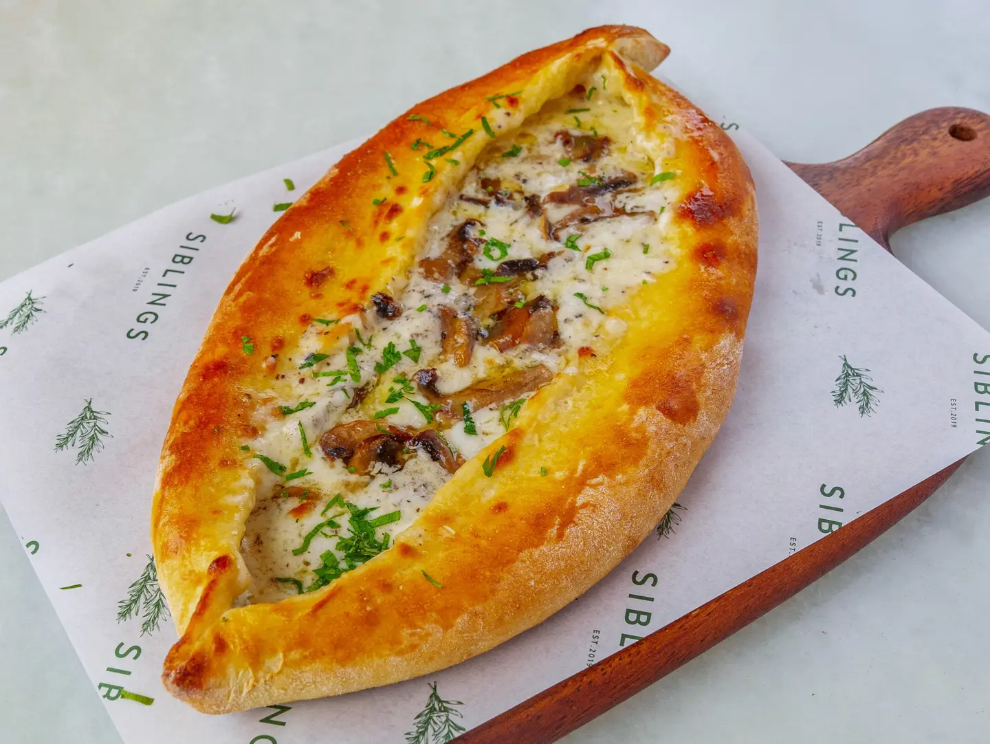 Creamy Mushroom Flat Bread