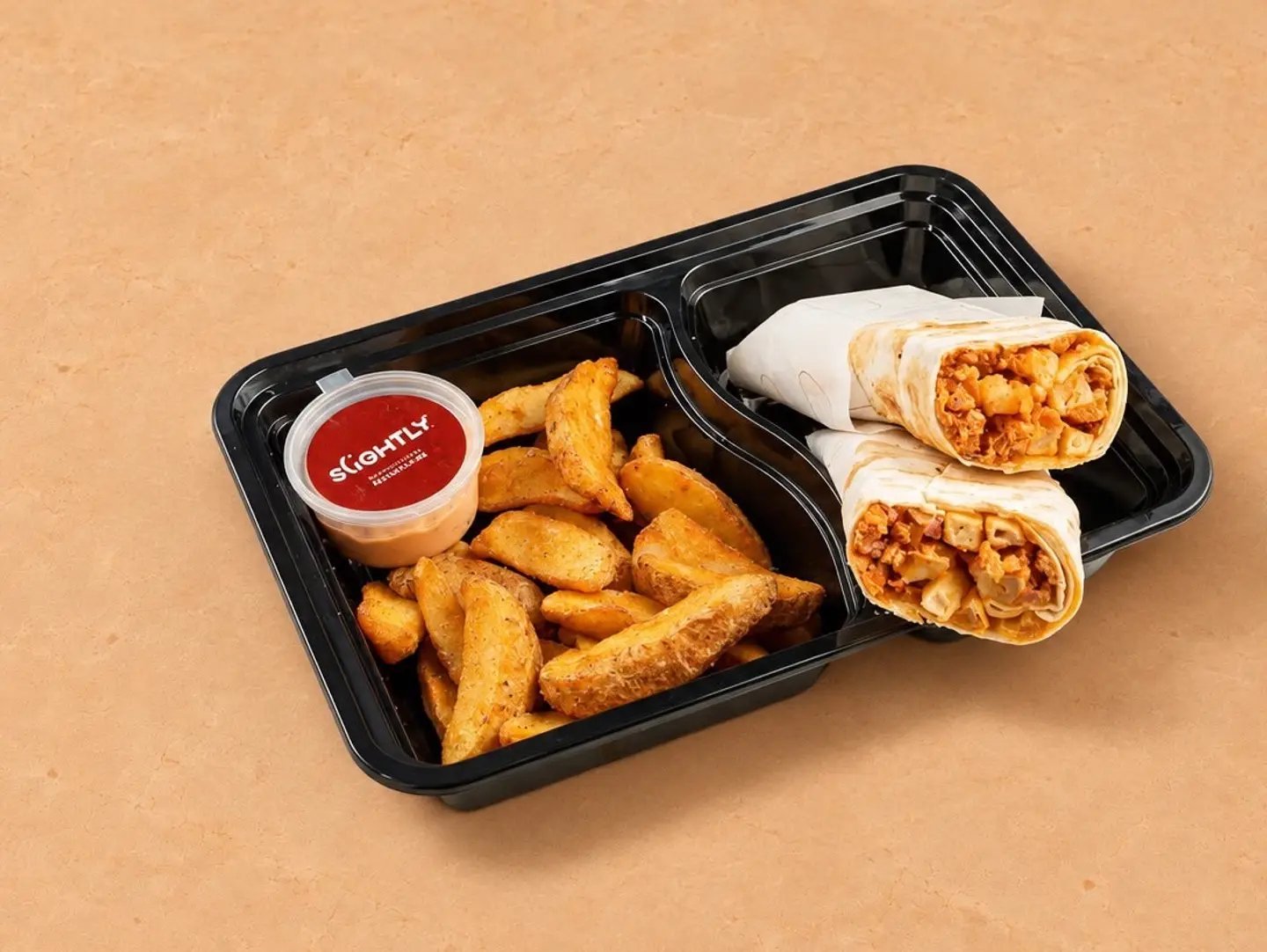 Shakshoka Sandwich Meal With Wedges