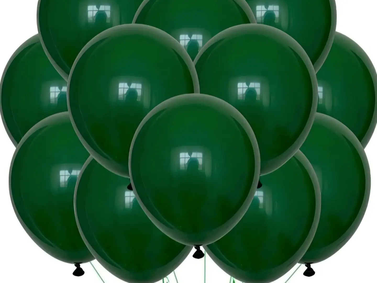 10 Flag Green Baloons