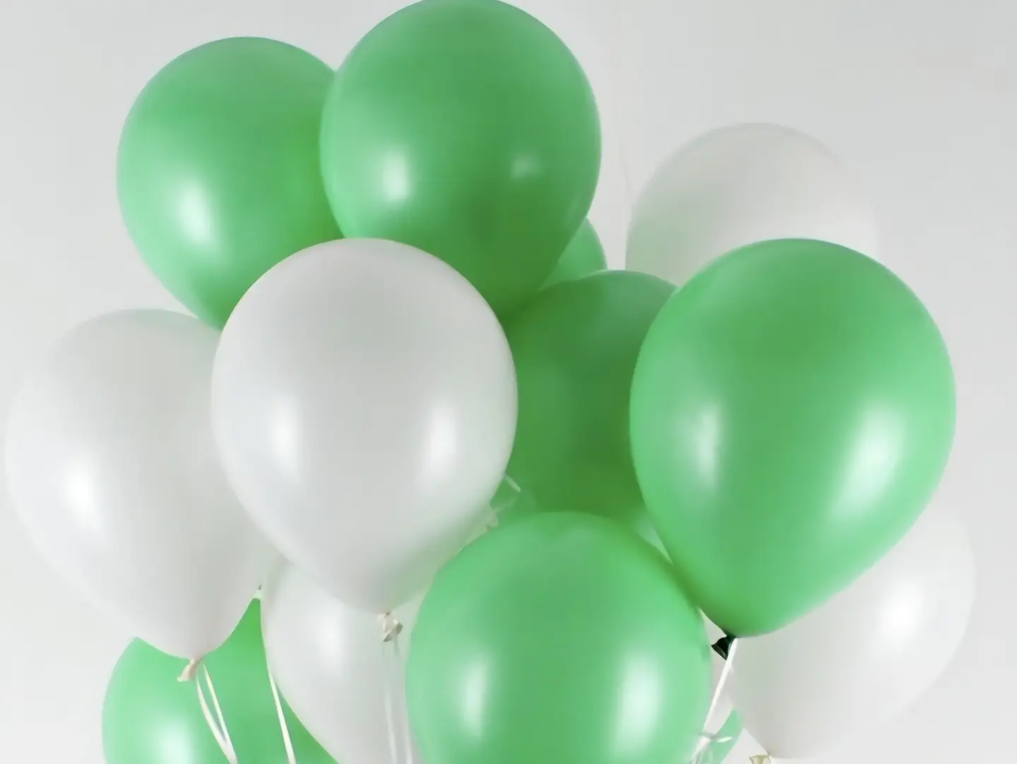 Green Chrome & Confetti Balloon Set