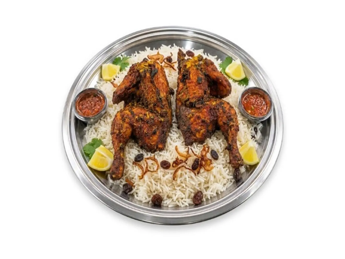 Fried Whole Chicken With Rice