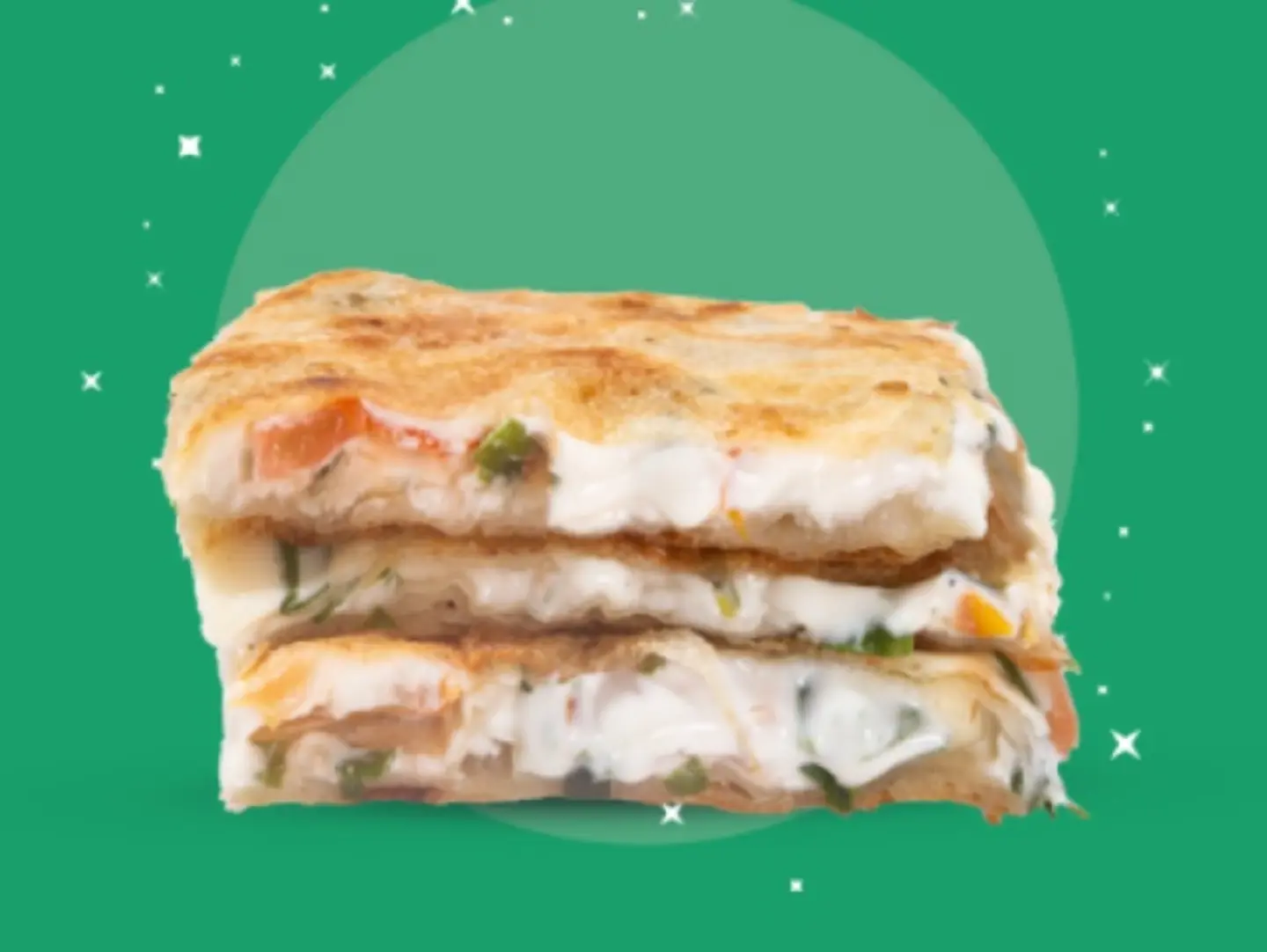 Cream Cheese Mutabbak With Vegetables