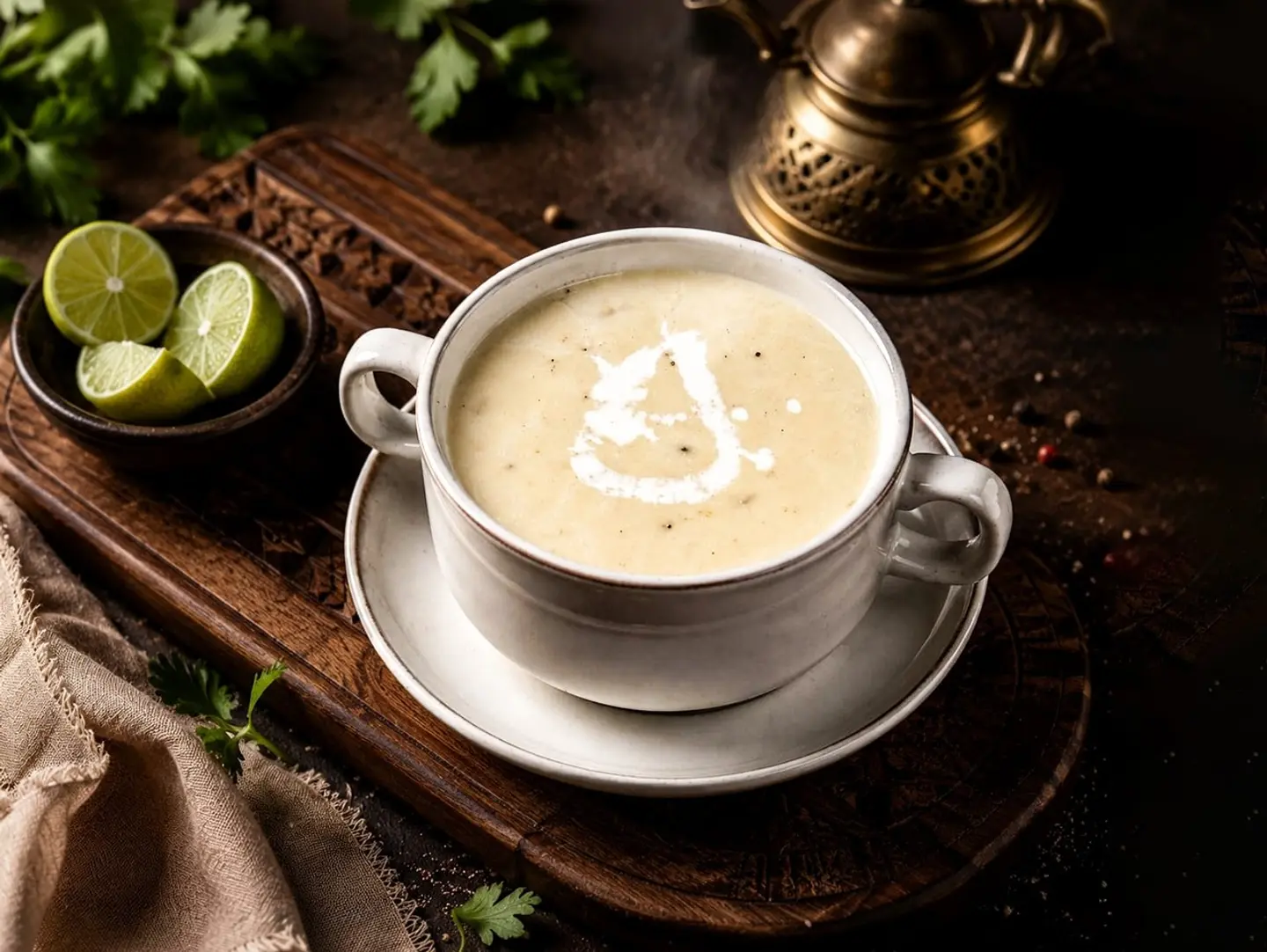 شوربة دجاج بالكريمة