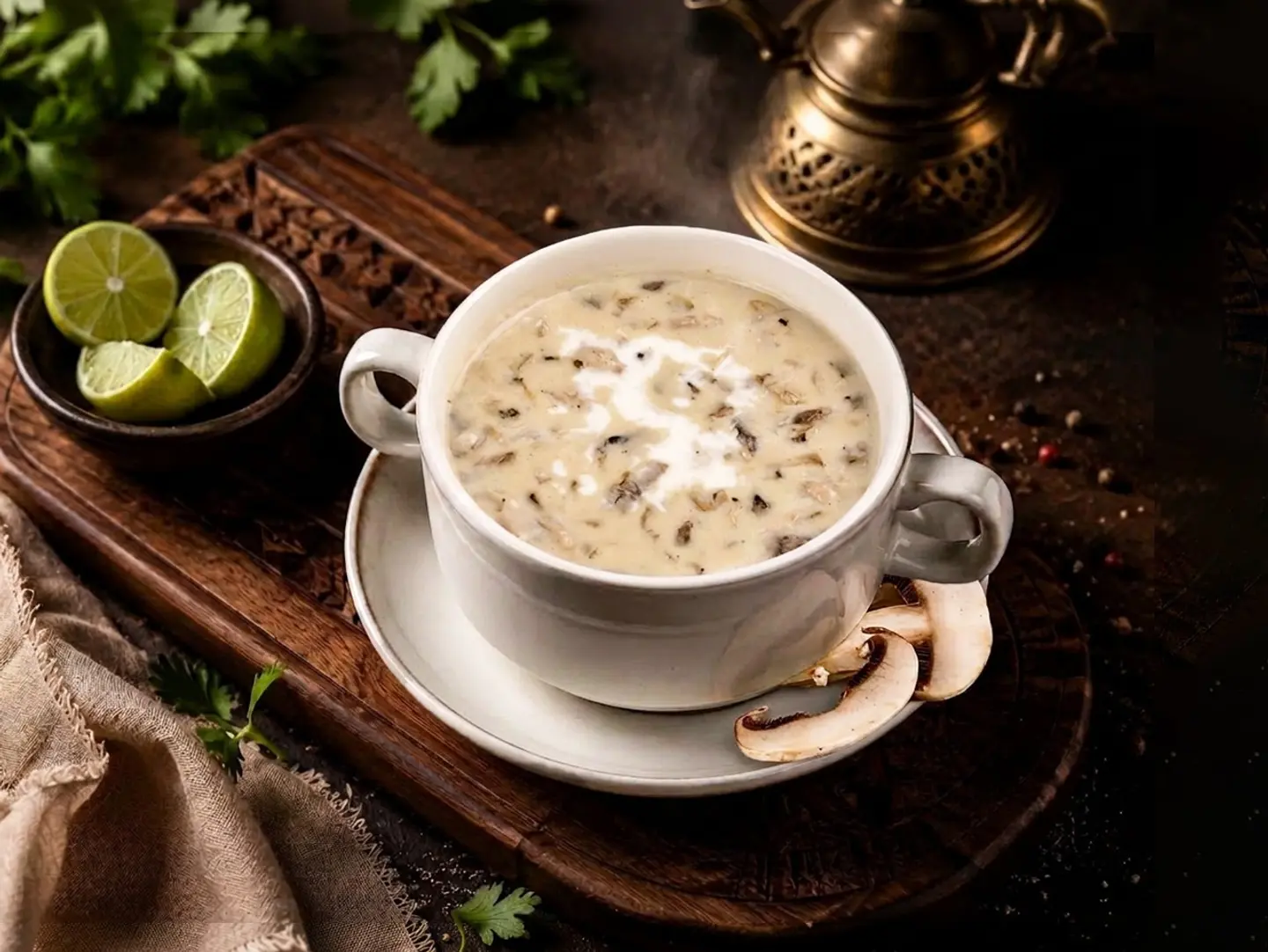 شوربة مشروم بالكريمة