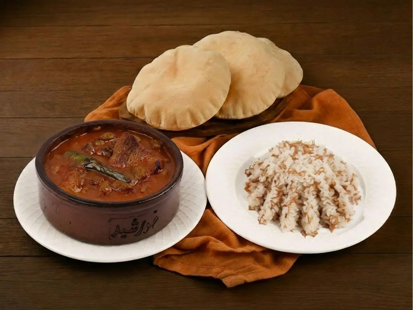 طاجن بامية باللحم