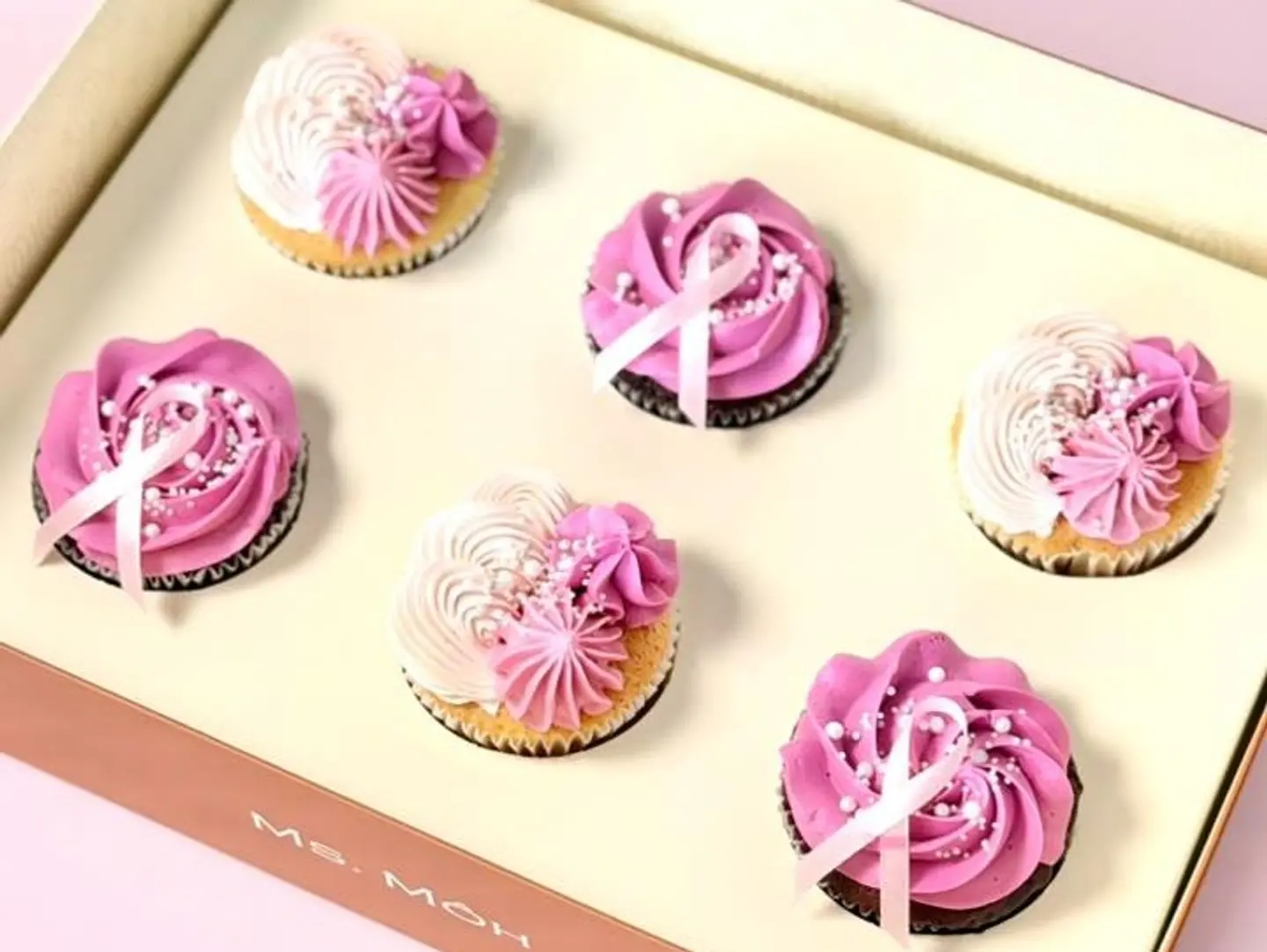 Cupcakes   Pink October - Box Of 6