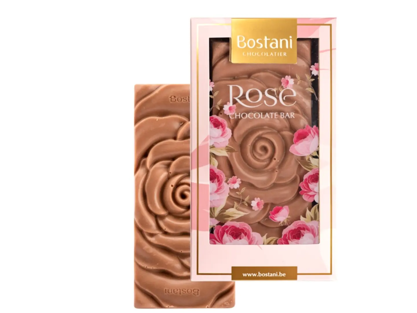 Rose Bar Gold Chocolate Almond Small 40g