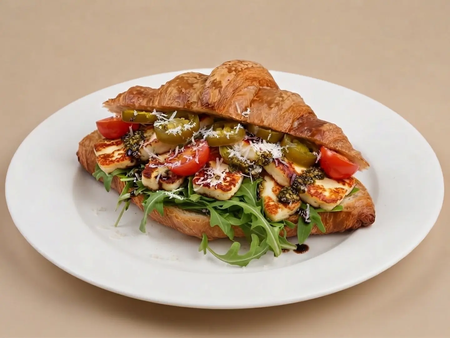 Grilled Halloumi Croissant