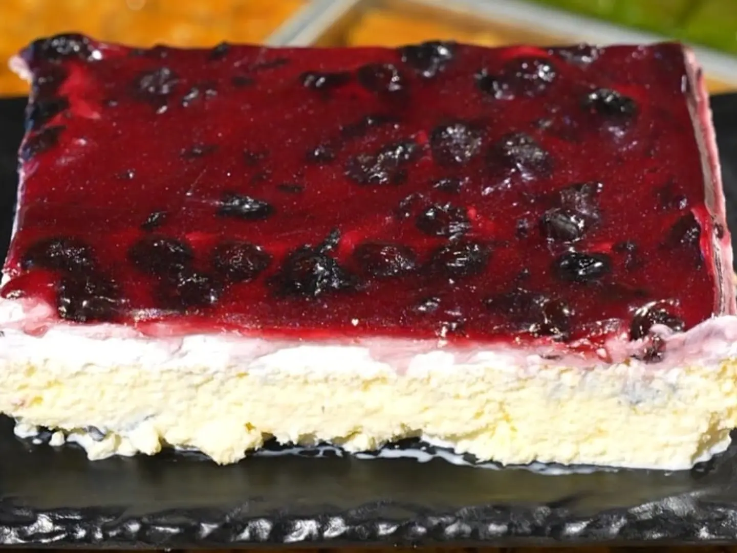 Turkish Trileça Blueberry Cake
