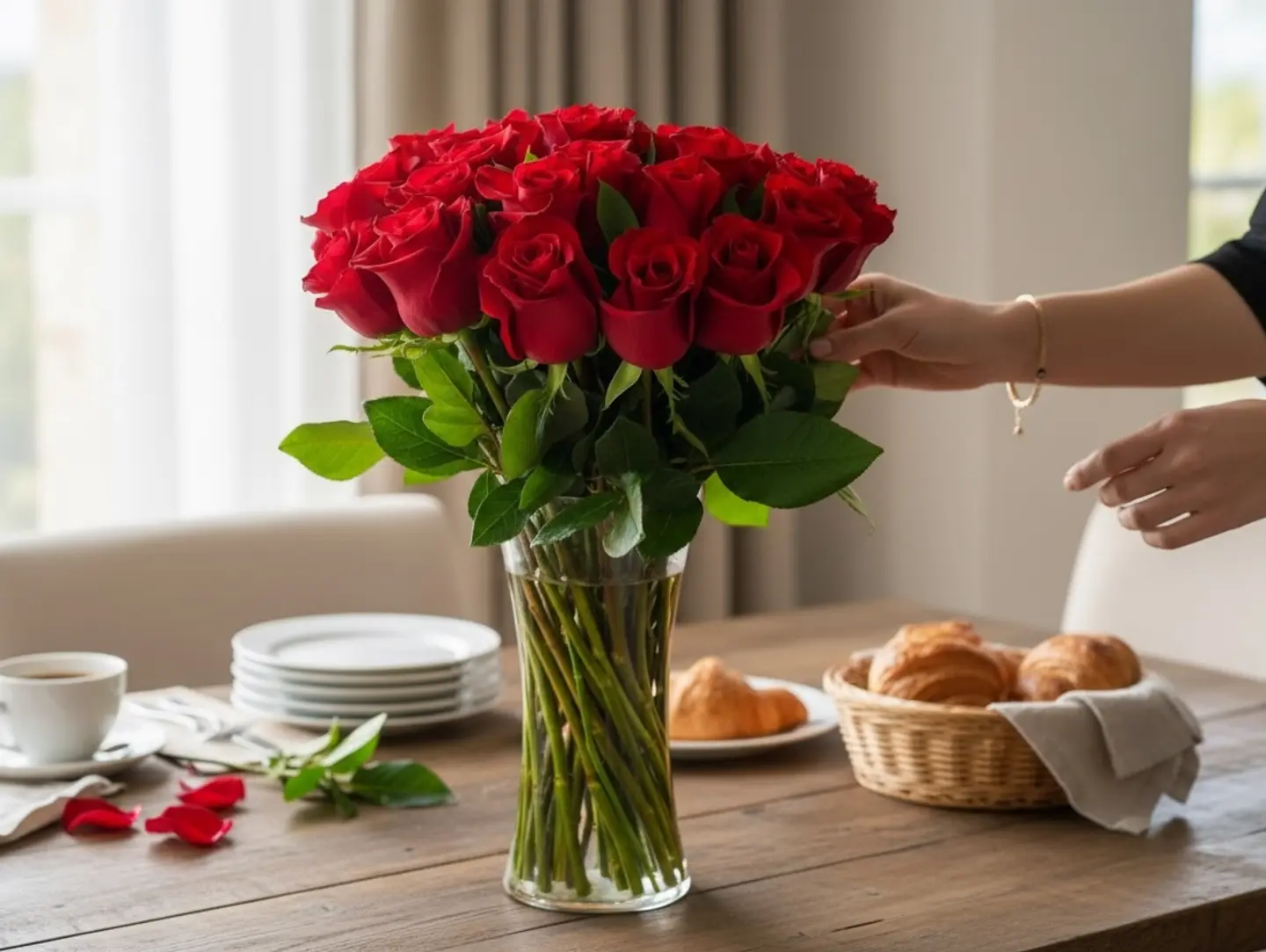 Red Rose Vase