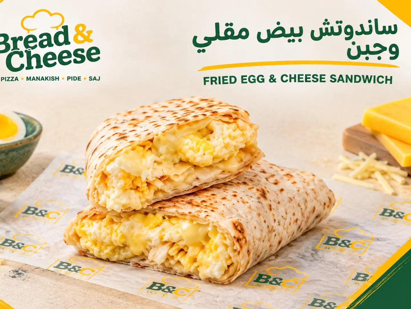 ساندوتش بيض مع الجبن