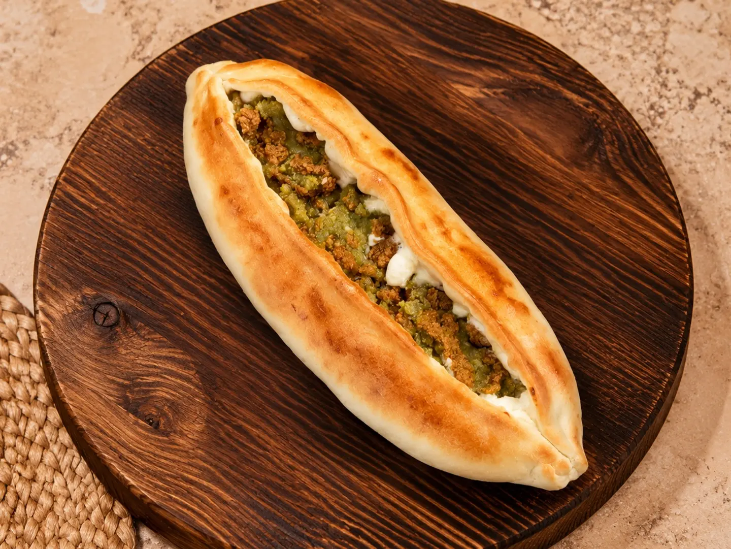 فطيرة فلافل لبنة