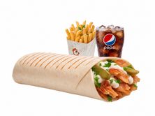 شاورما دجاج مدخنه وجبه