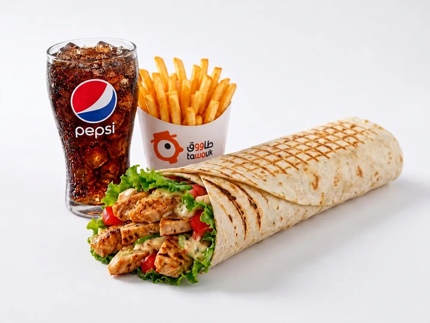 Grill Chicken Wrap Meal - Meal Regular Size