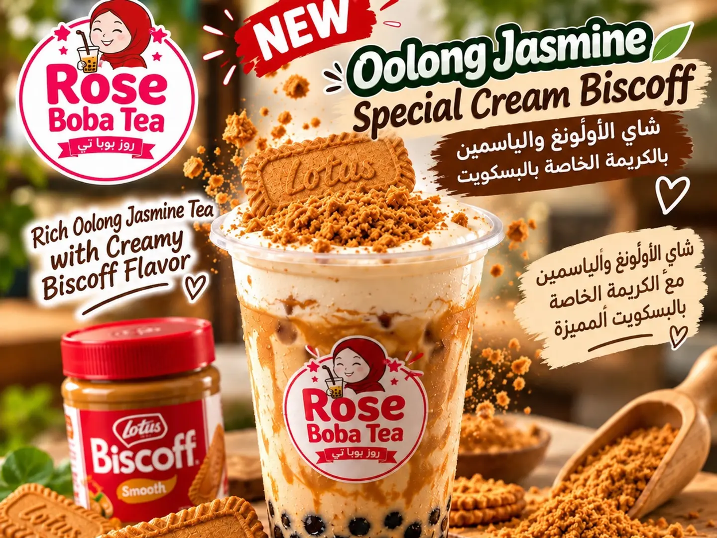 Jasmine Oolong Tea With Special Biscuit Cream - Regular