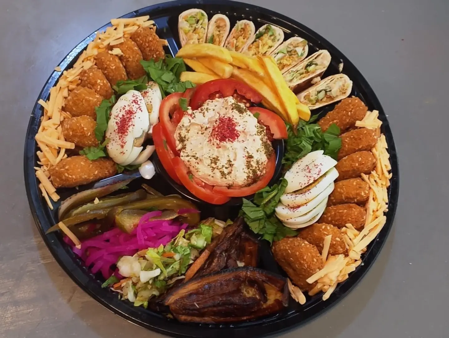 Round Plate Of Falafel