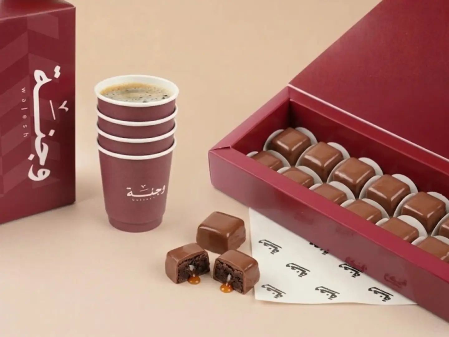 Caramel Bites Box With Coffee