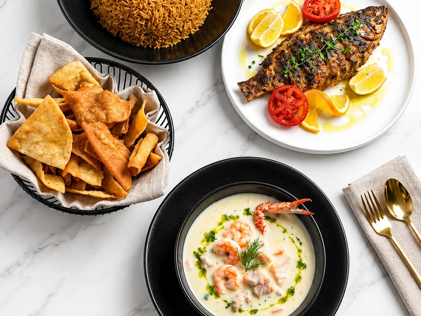 National Offer 3 Sea Bream Meal With Seafood Soup.