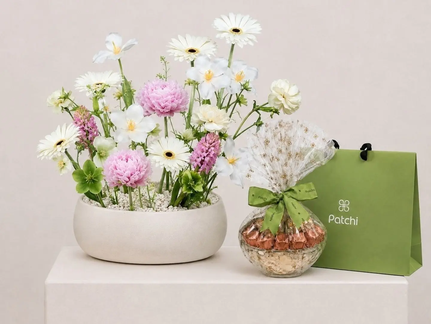A Vase Of Roses And Patchi