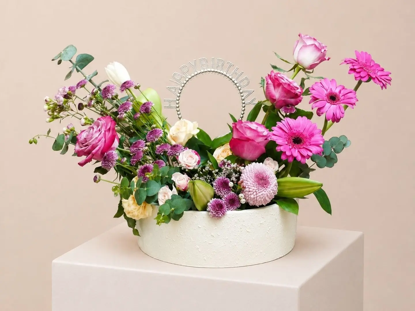 Pink Christmas Vase