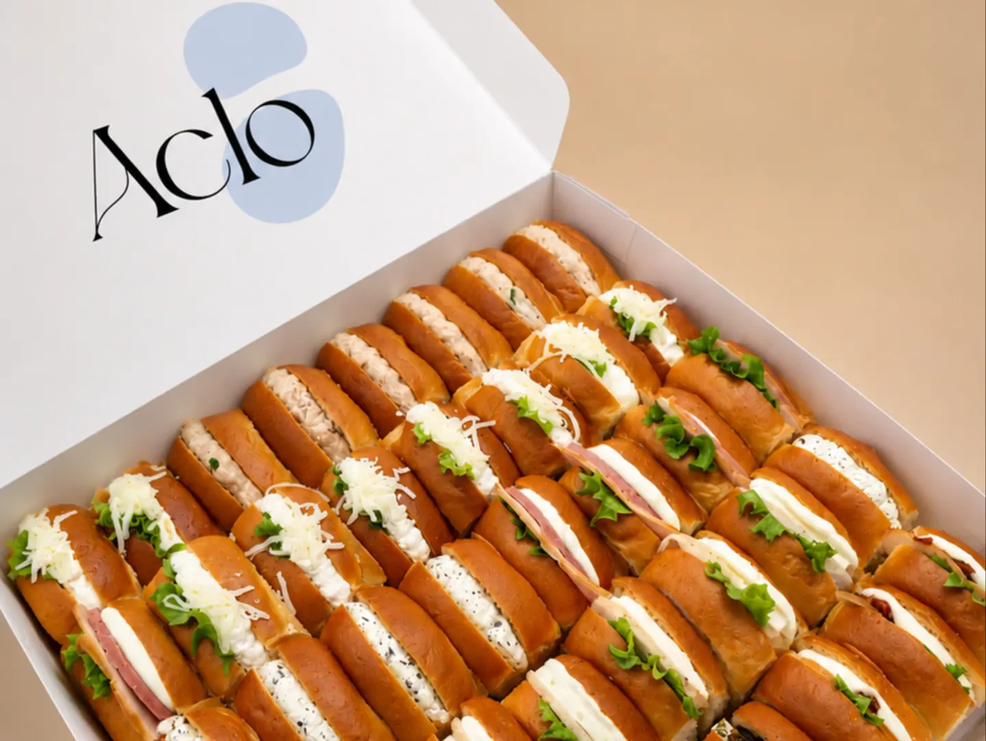 Aclo Mini Sandwich Box   40 Pieces