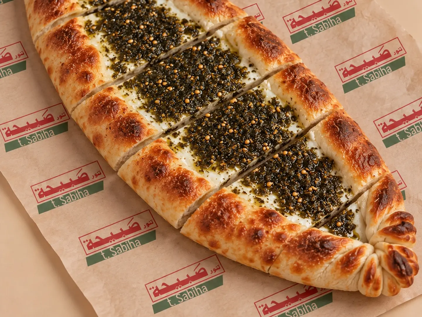 فطيرة لبنة مع زعتر