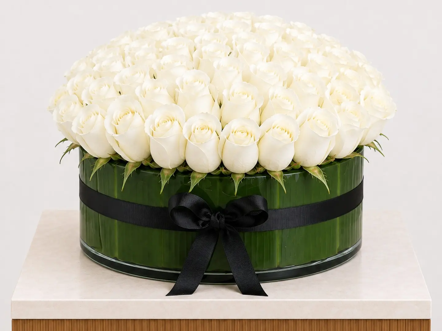 White Rose Vase