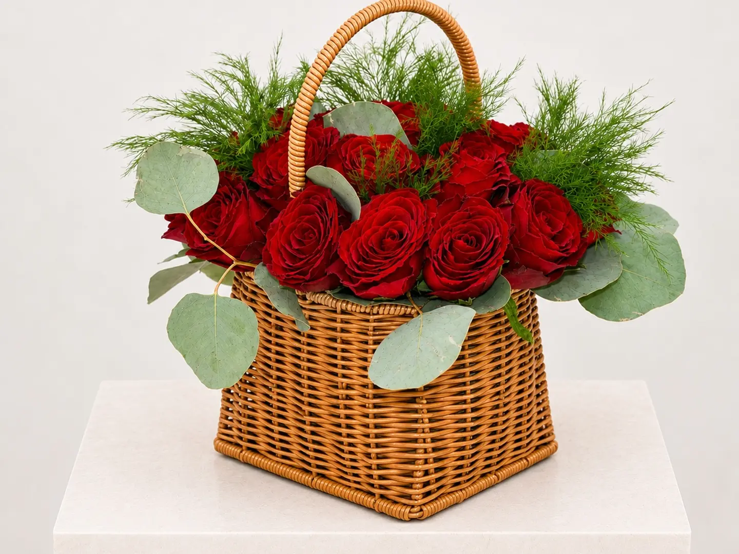 Red Rose Basket